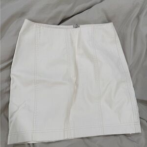 Free people Off-White faux leather Pencil Skirt